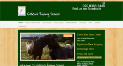 Desktop Screenshot of gilliansridingschool.co.uk