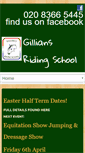 Mobile Screenshot of gilliansridingschool.co.uk