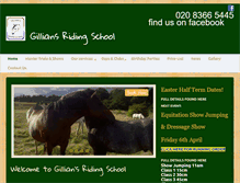 Tablet Screenshot of gilliansridingschool.co.uk